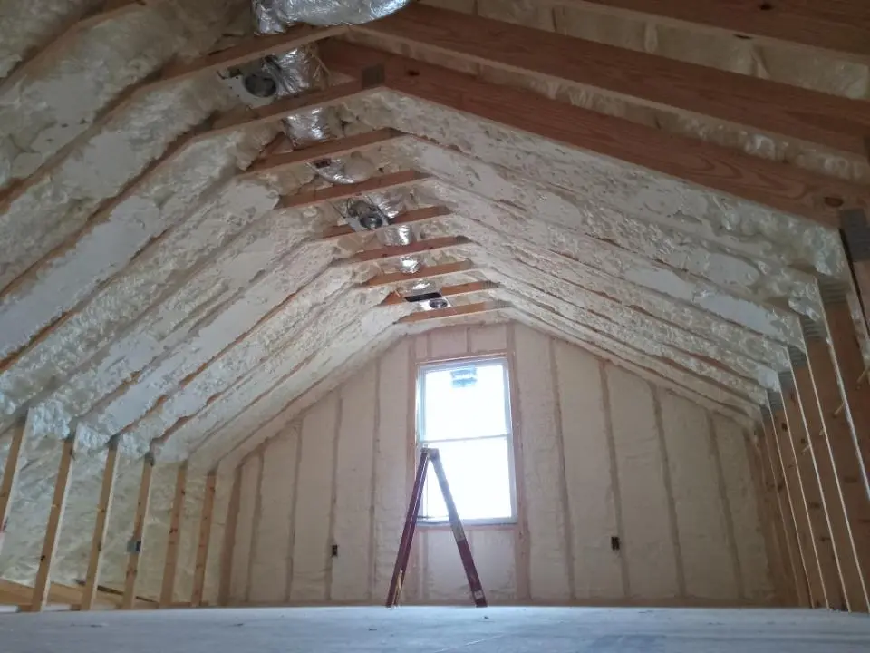 Spray foam roofing application for Crawl Space Insulation project in Sand Lake